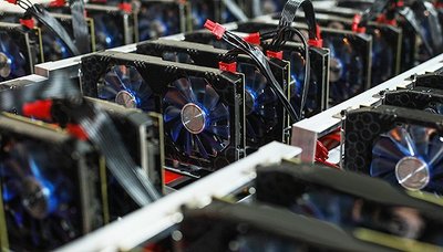 A glimpse of a well-equipped mining farm showcasing rows of mining rigs