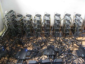 Close-up of a low noise ASIC mining rig in operation
